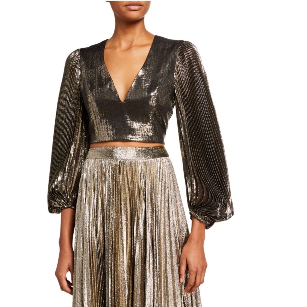 Alice + Olivia Ranee Pleated Blouse